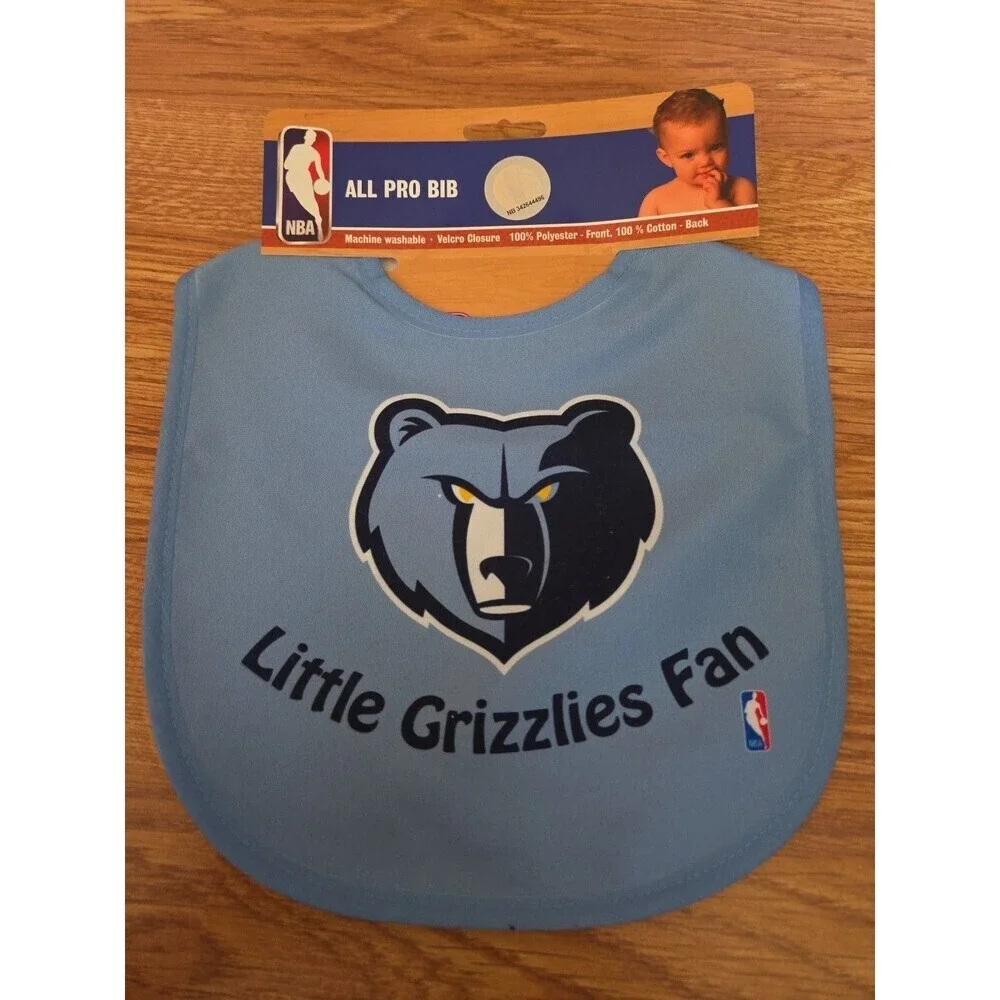 NBA Memphis Grizzlies Baby Bib All Pro NWT Basketball Washable